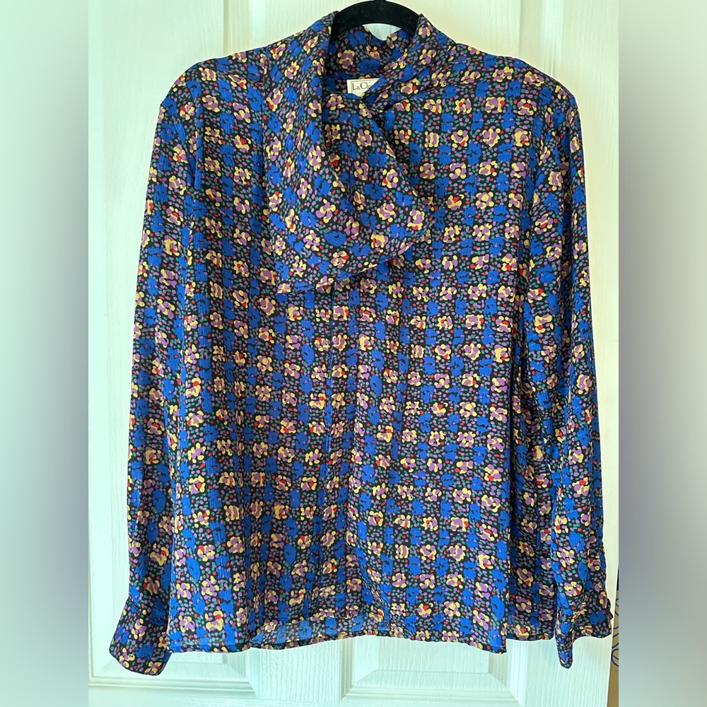 La Chine Classic by Galinda Wang Women’s Multi Color Long Sleeve Shirt Blouse